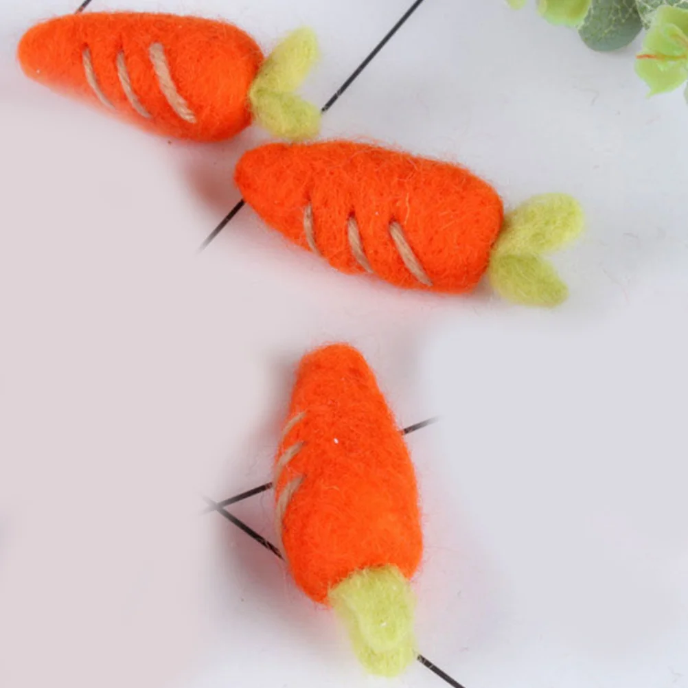 Wool Felt Carrot Ornament Hairpin Accessories DIY Decorations Headgear Carrots Ornaments