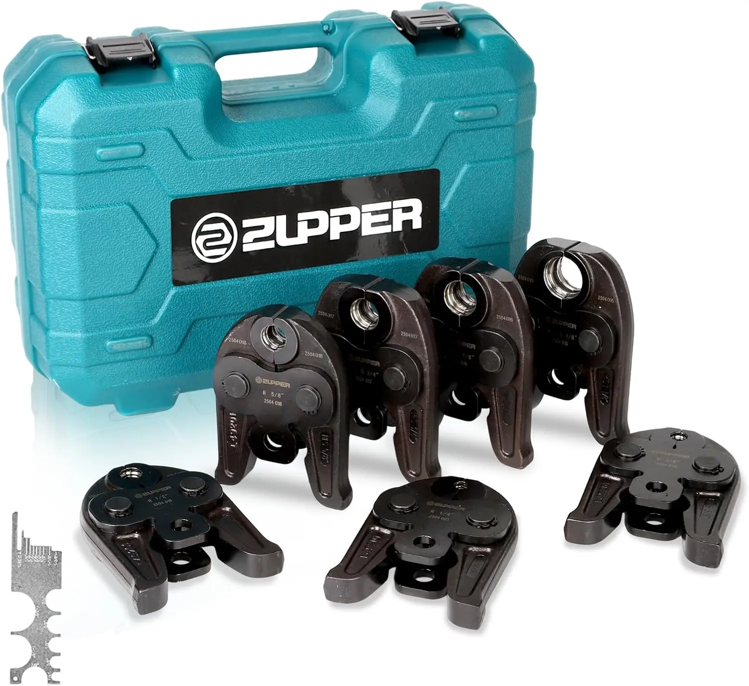 

Набор из 7 пресс-клещей для медных труб RLS ACR, диаметр от 1/4 до 1 1/8 дюйма, совместим со стандартными пресс-инструментами (32 кН/7200 фунтов), подходит для