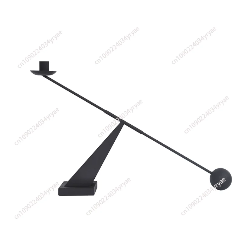 

Candlestick creative simplicity personality geometric lines romantic restaurant candlelight metal modern simplicity black