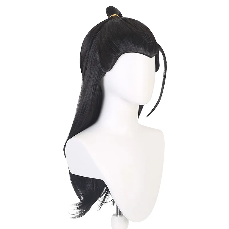 Jujutsu Kaisen Yuji Itadori Pure Black Half Bun Style Full Bun Style Cosplay Perücke