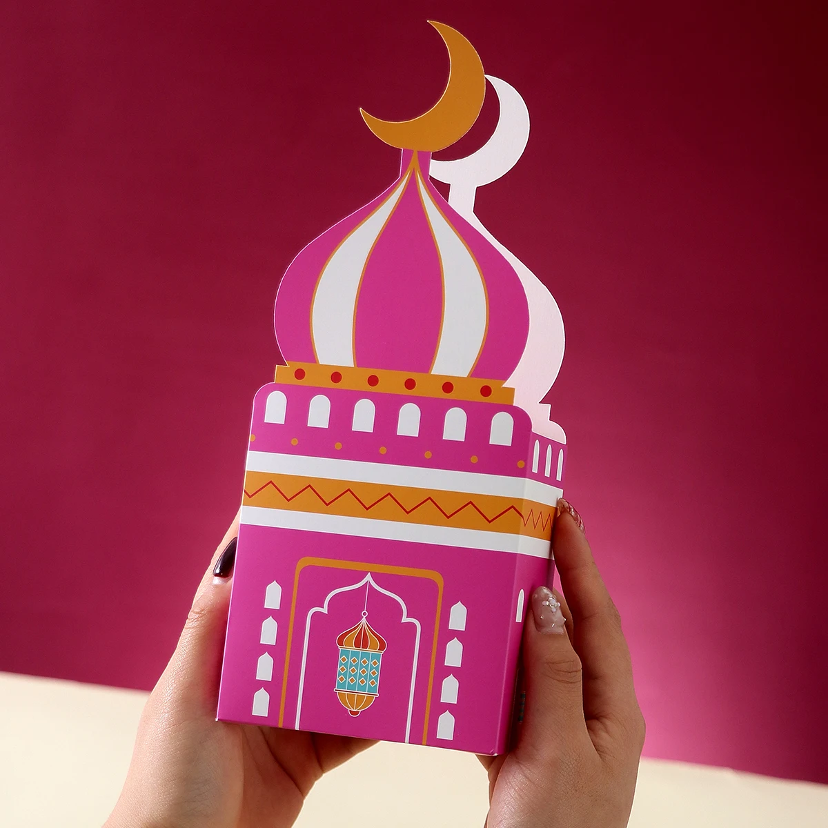 10 Cajas de Dulces para el Ramadán y el Eid - Diseños de Linternas y Lunas, Contenedores de Dulces para Fiestas Musulmanas, Ideales para el Eid