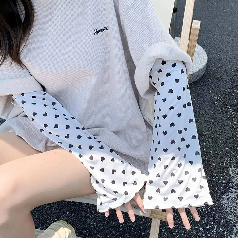

New 1 Pairs Thin Large Size Arm Sleeves Sun Protection Cool Sleeves Fashion Arm Protection Gloves Driving Ice Sleeve Arm Warmer