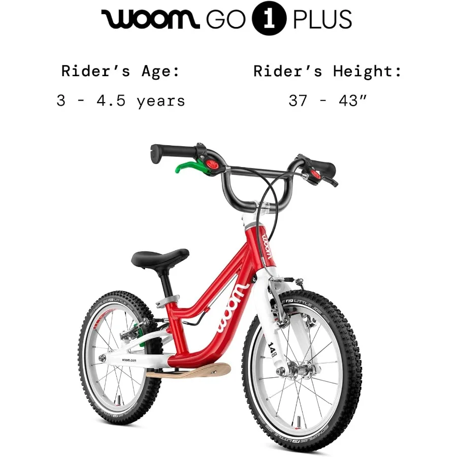 3歳から4.5歳向けのバランスバイク、14インチ軽量バイク、ハンドブレーキとステアリングリミッター付き、幼児の男の子と女の子向け