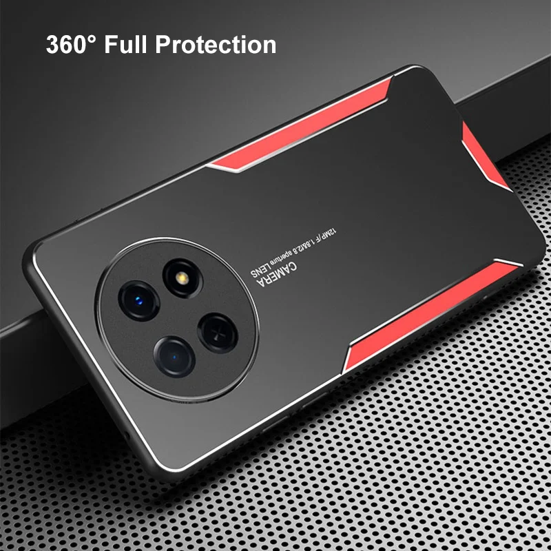 Aluminum Metal Case For Huawei Nova Y91 Y90 Matte Cover Silicone Protection Phone Case For Huawei Nova Y70 Plus Y71 Y60 Coque