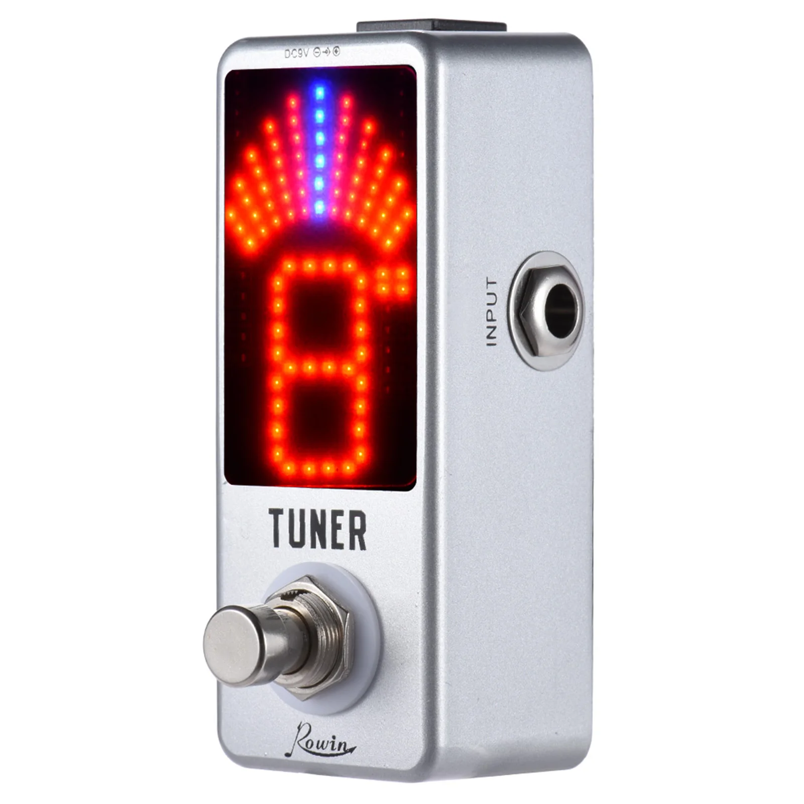 

Mini Chromatic Tuner Pedal with LED Display, True Bypass for Guitar Bass, Metal, 9V DC, 1/4" , 180g