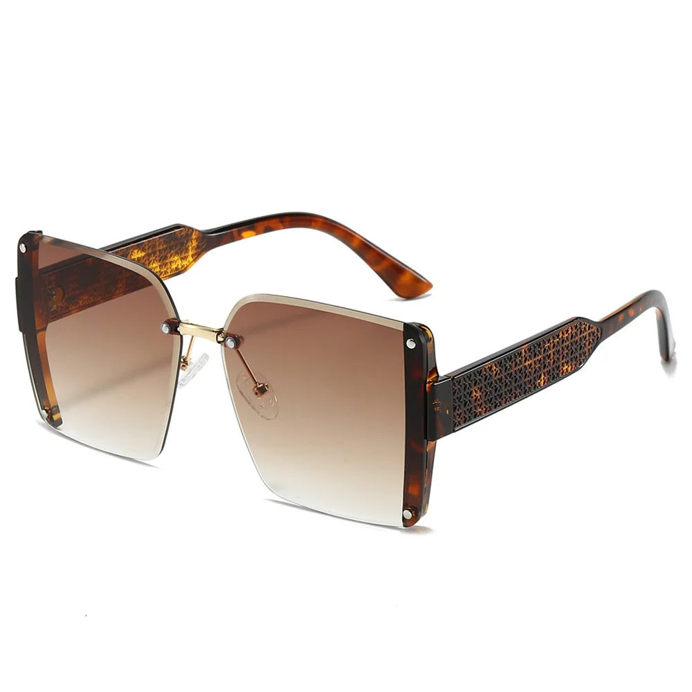 

2025 New Fashion Women Brand Designer Luxury Sun Glasses Square Frame rimless glasses Sunglasses Female Vintage UV400 Eyewear