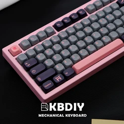 KBDiy Korean PBT Keycaps Custom KOA Profile NightSakura Keycap for Mechanical Keyboards Gaming 140 Keys Caps for GMK67/75/87/980