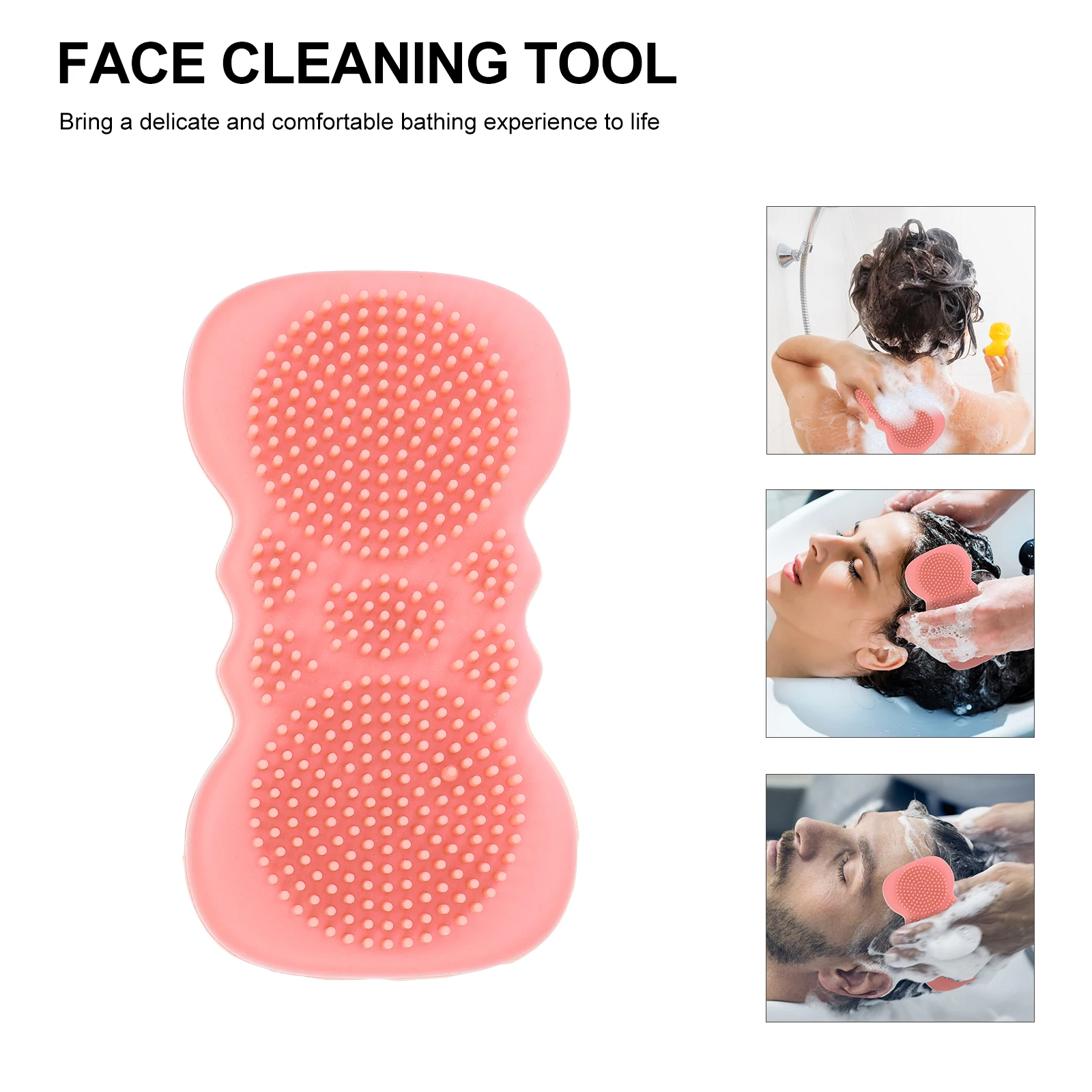 

Shampoo Brush Cleaning Bath Shower Hair-washing Tool Scrubber Silicone Bathing Silica Gel Accessory