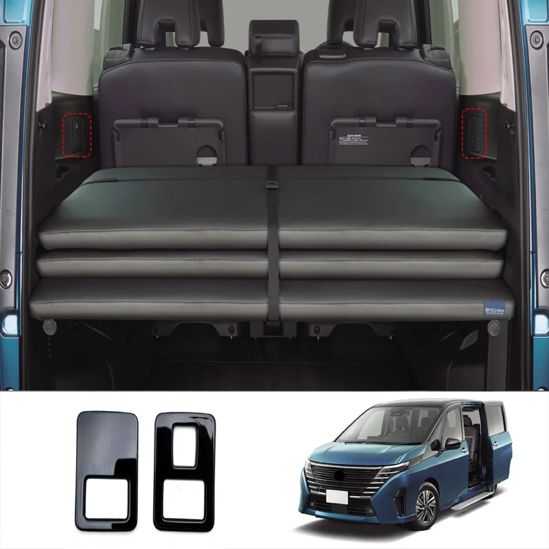 

ABAIWAI For Nissan Serena C28 2023 2024 Abs Chrome Rear Usb Decorative Frame Middle Door Switch Control Interior Car Accessories