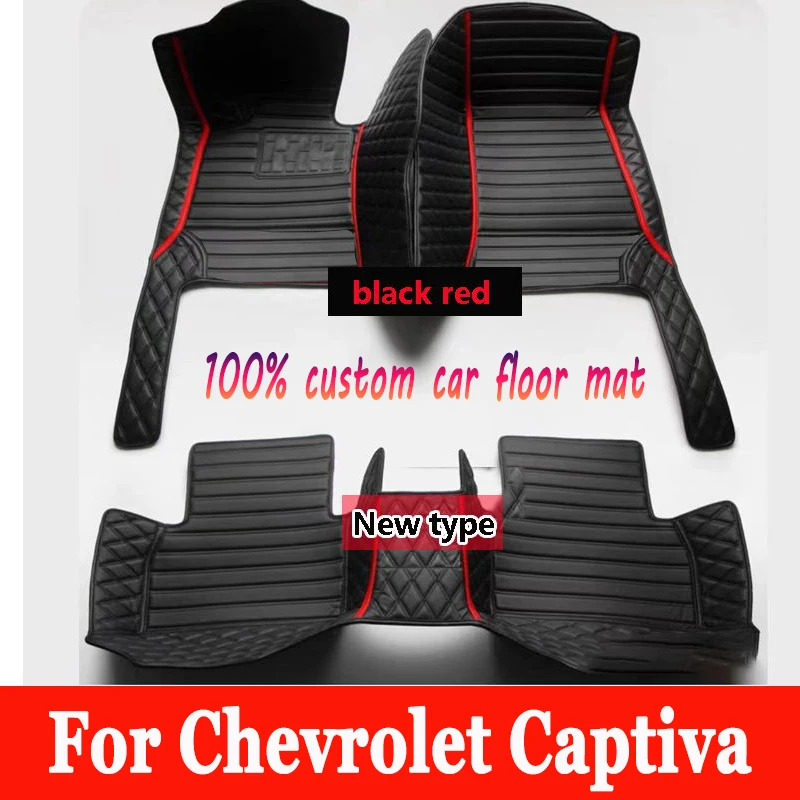 Car Mats Floor For Chevrolet Captiva CN202S 2022 2023 7 Seater Waterproof Leather Car Mats Alfombrillas Car Accessories