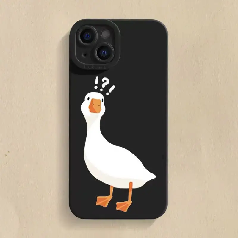 

Новый силиконовый чехол Fun Duck для iPhone 11, 12, 13, 14, 15, 16, 17 Pro Max 15 Plus, мужская противоударная нижняя крышка