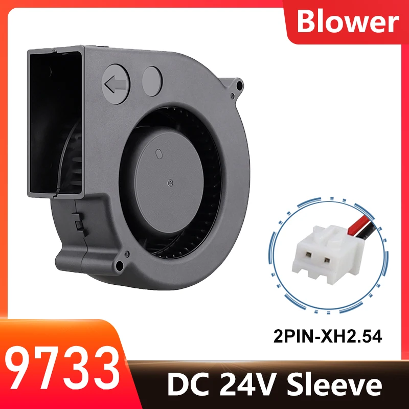 

2PCS Gdstime DC 24V 9733 Ventilation Axial Motor Cooler 97x33mm Sleeve Bearing Blower Fan 2Pin 97mm Brushless Cooling Fan