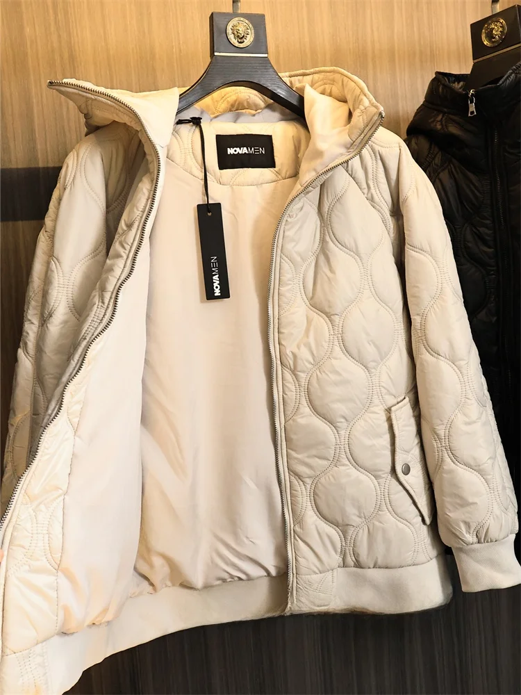 

Warmth And Sle: Men's Hooded Cotton Jaet with Inter Faionable Urban Thiened Winter Coat Windproof Water-Resistant