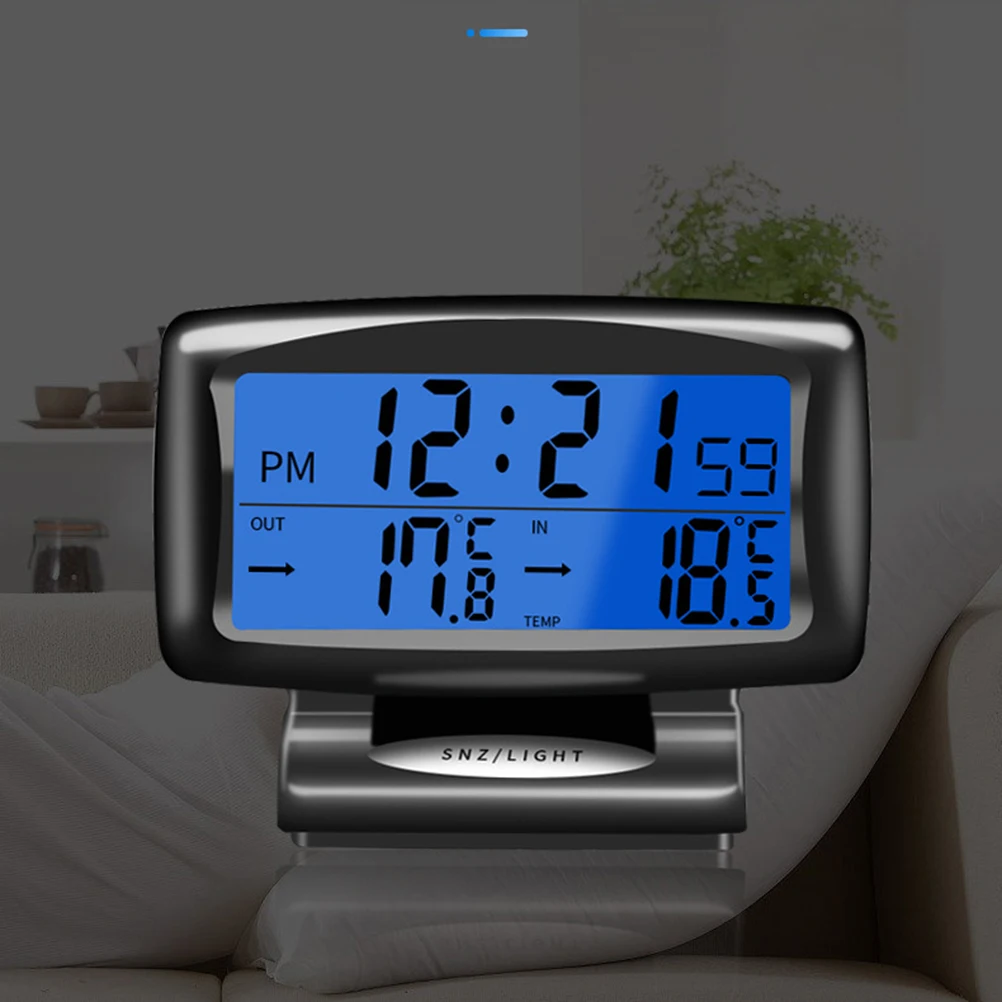 

Luminous Electronic Thermometer Car Supplies Waterproof Dust Resistant Anti Rust Backlit Easy Install Dashboard Decorations