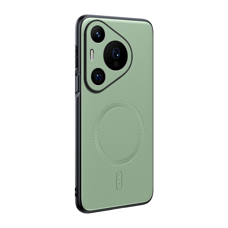 Für Huawei Pura 70 Pro: Magnetische Schutzhülle aus Leder, hochwertige, rutschfeste PC+TPU-Hülle mit Anti-Fingerabdruck-Beschichtung. – Detail 3