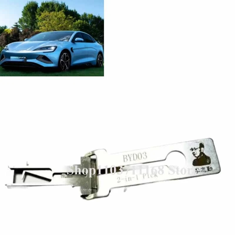 

Lishi 2in1 for BYD03 Pick Tool for BYD Han Song L Tengshi Lockpick Decoder MINI Version Measuring Tool/Han, Tang,L Hidden Handle