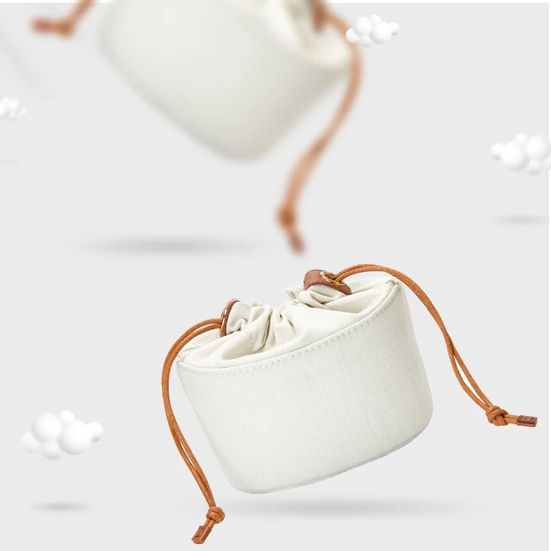 Drawstring bag organizer insert for women bag canvas material lightweight bag support storage inner modification bag accessories