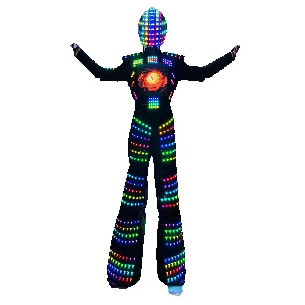 

LED Full Color Robot Costume Stilt Walker Robot Suit LED Screen Halloween party Carnival party costumes