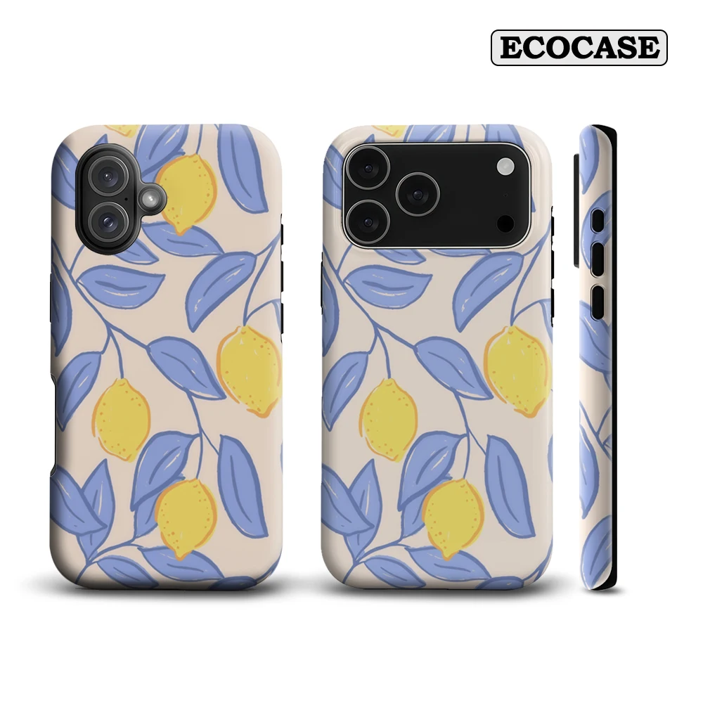 Blue Leaf Lemon IPhone 17 Must-Haves Handyhülle für IPhone 17 16 15 14 13 12 11 Pro Max Plus Doppelschichtige Rückseite