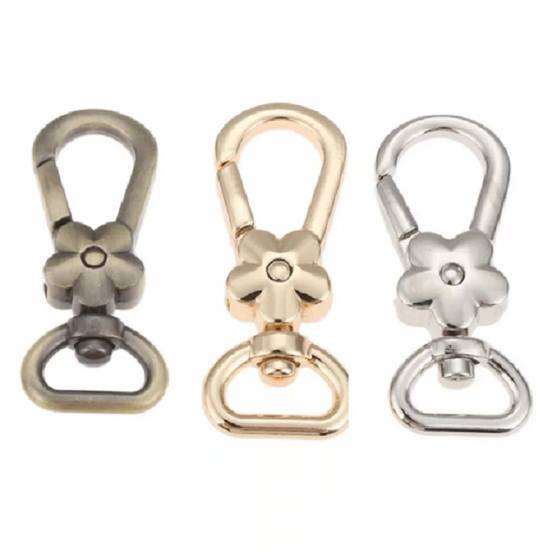 Bag DIY Accessories Handbag Clasps Handle Flower Lobster Metal Clasps Swivel Trigger Clips Snap Hooks Buckles Key Rings Keychain