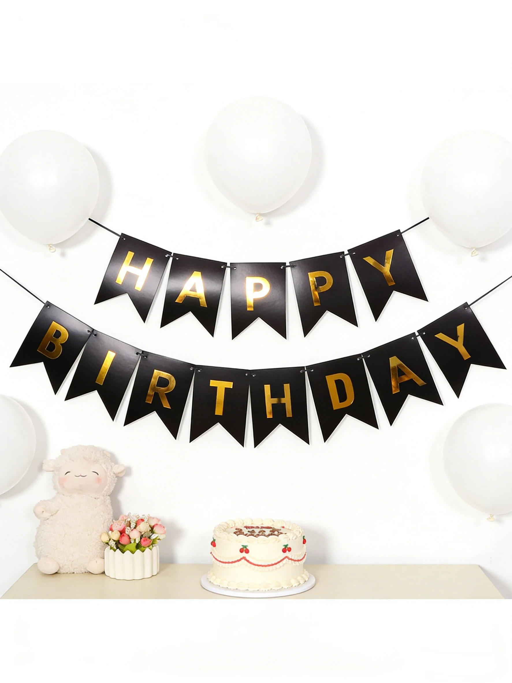 Meerjungfrauenflosse Banner Heißprägung HAPPY BIRTHDAY Papier-Wimpelkette Geburtstags-Jubiläums-Party Hintergrund Hängedekoration Girlande – Detail 11