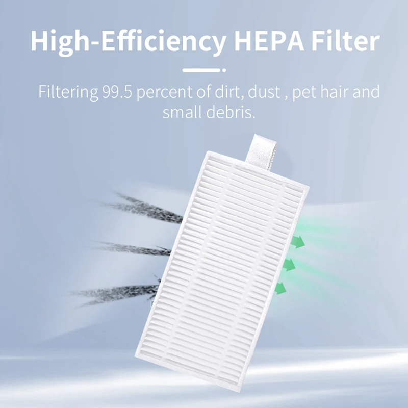 Main Side Brush Hepa Filter Vacuum Cleaner Accessories Blue-White For Cecotec Conga 2290 Ultra 05661 Robot Vacuum Cleaner