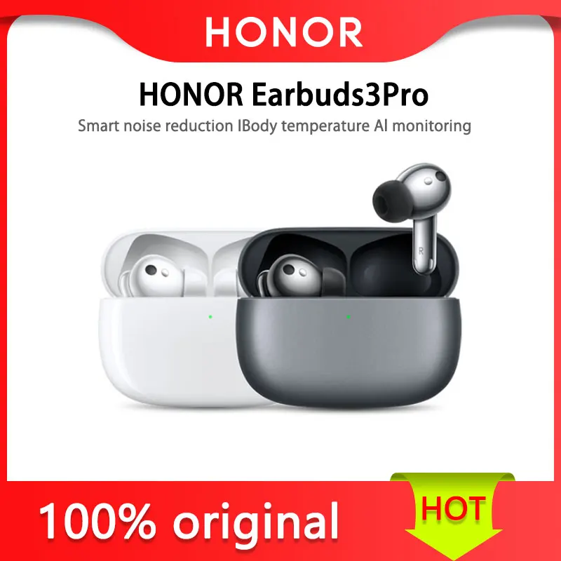 

Ультраширокополосные коаксиальные наушники Honor Earbuds 3 Pro, двойной блок, интеллектуальное шумоподавление на основе сцены, мониторинг температуры тела, AI