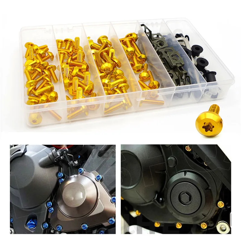 

Motorcycle Accessories Motocross Screws Kit Covers For honda dio 27 suzuki gsxr 600 k8 yamaha r6 2017 yamaha tzr 50 Moto Nuts