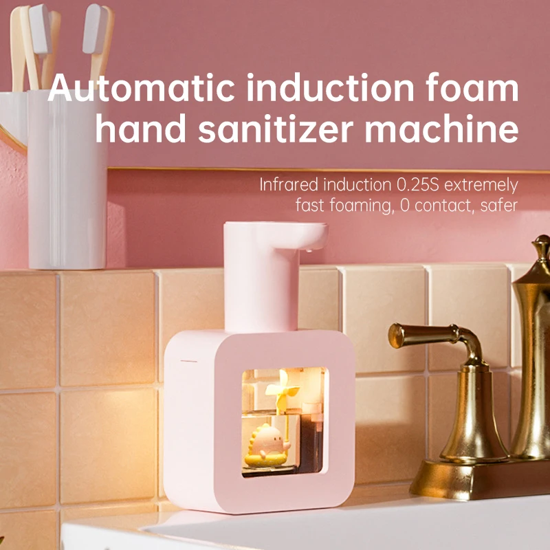 

Kids Automatic Soap Dispenser Cute Cartoon Pet USB Foam Hand Sanitizer Machine Home Bathroom 400ML Touchless Foam Dispensers