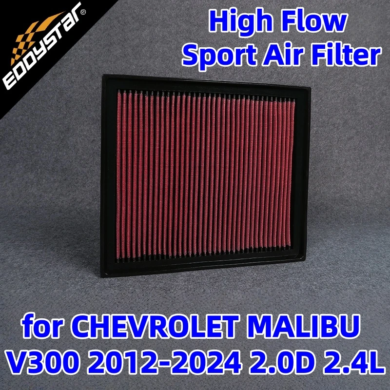 

High Flow Sport Air Filter for CHEVROLET MALIBU V300 2012-2024 2.0D 2.4L Washable Racing Intake Filters