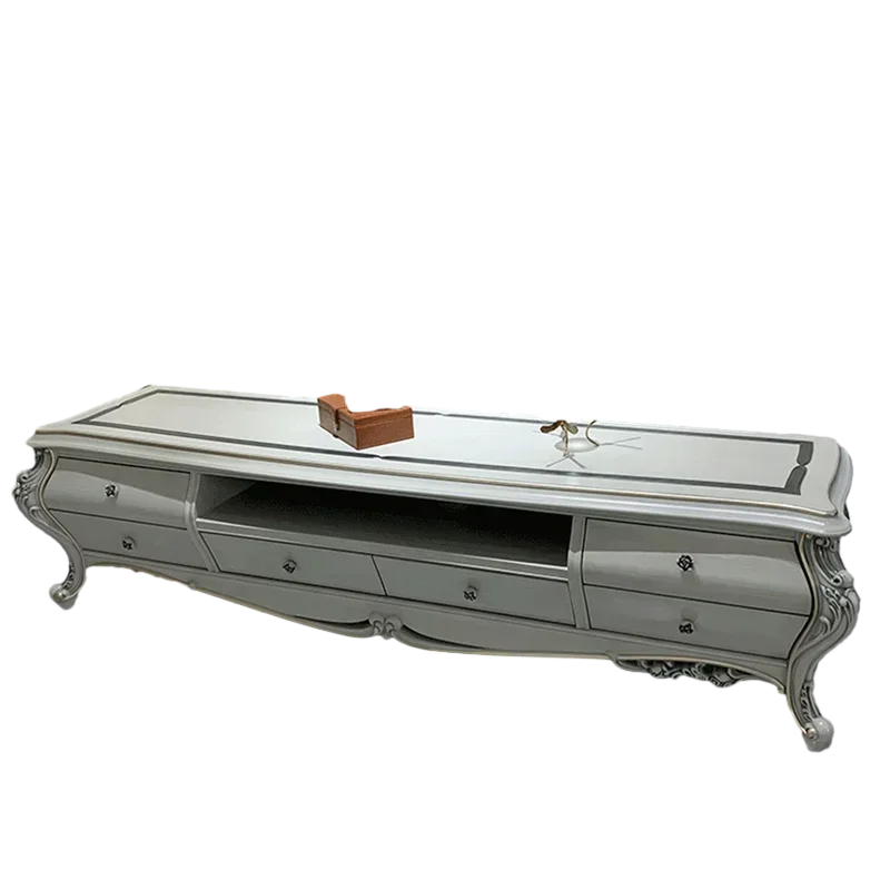 طاولة تلفاز خشبية متنقلة عالية خزانة أوروبية إسكندنافية طاولة تلفاز حديثة أبواب عرض كلاسيكية لصالون موبليس أثاث منزلي حديث