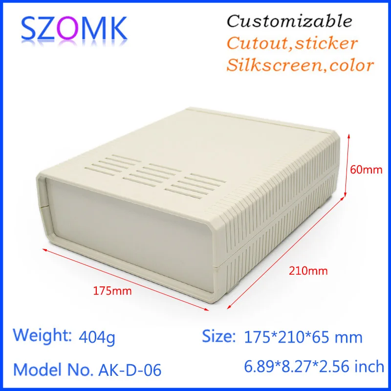 1Piece 175*210*65mm plastic enclosure electronic instrument housing szomk desktop plastic box for electronics device enclosure