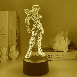 New  Anime Saint Seiya 3D LED Night Lamp Knights of The Zodiac Night Light Kid Boy Bedroom Decor Action Figure Manga Gift