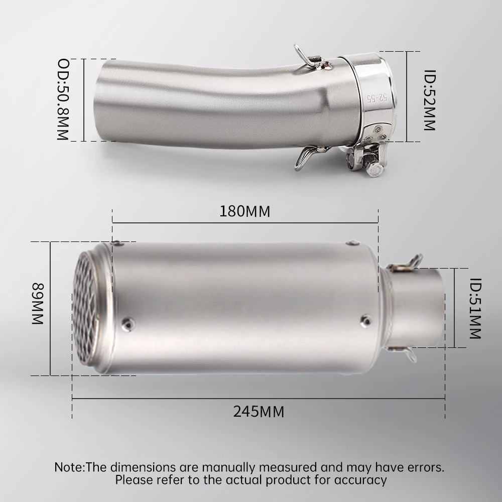 51MM Transalp Escape Motorcycle Exhaust Muffler Link Pipe Slip on  For Transalp 750  XL750 2023 2024 CB750 Hornet 23-24