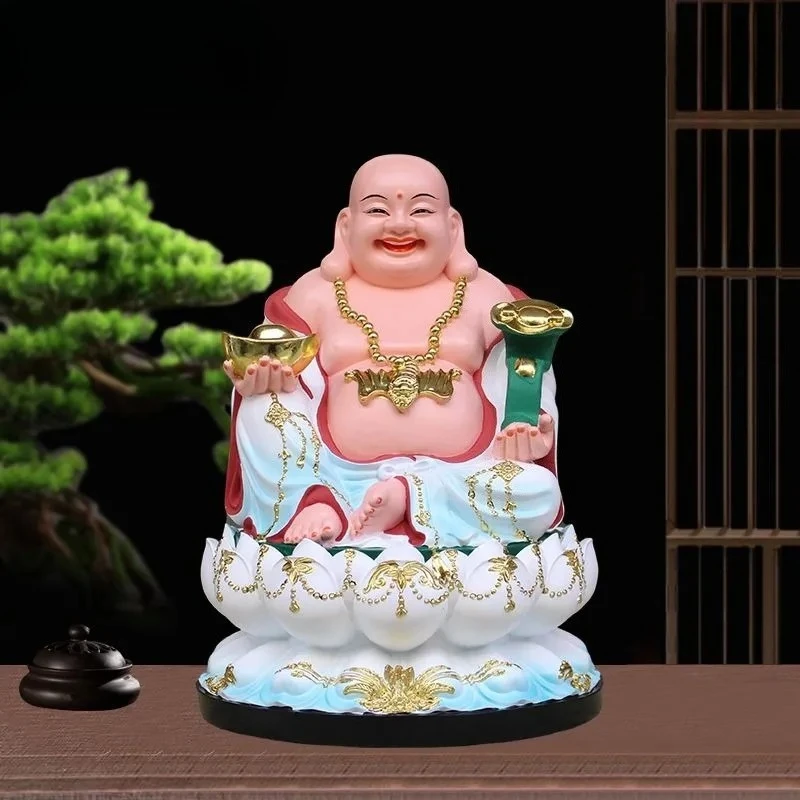 Maitreya Buddha Resin Ornament Household Happy Laughing Buddha Decoration Religious Supplies Buddhist Decorations Statues