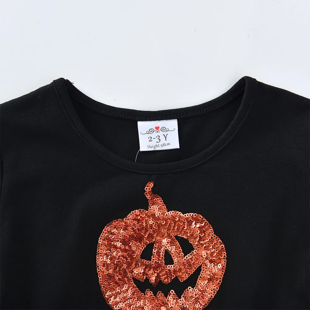Dxton Mädchen Halloween Cosplay Kleider Kinder Kürbis Neujahr Kinder Kleid Party Kostüme Kinder Kleidung Kinder Spinnennetz Vestidos – Detail 5