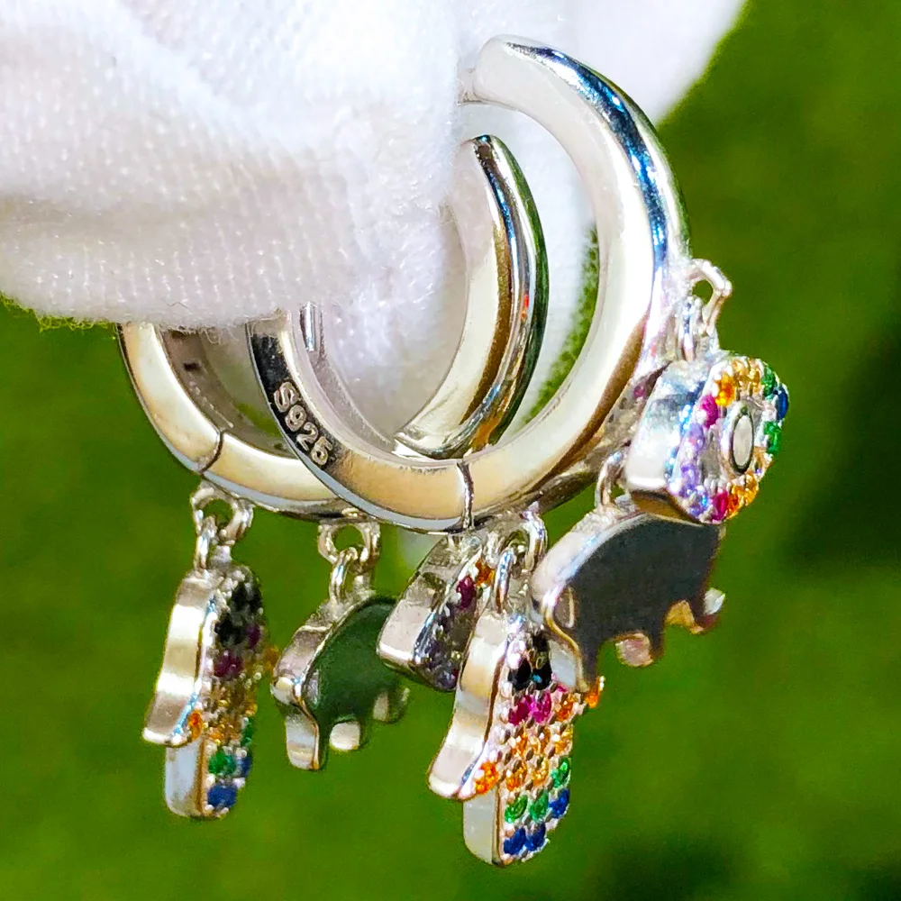 

Missvikki Роскошные романтические милые серебряные серьги S925 для женщин, свадебные девушки, повседневные вечерние серьги с гравировкой CZ, модные украшения