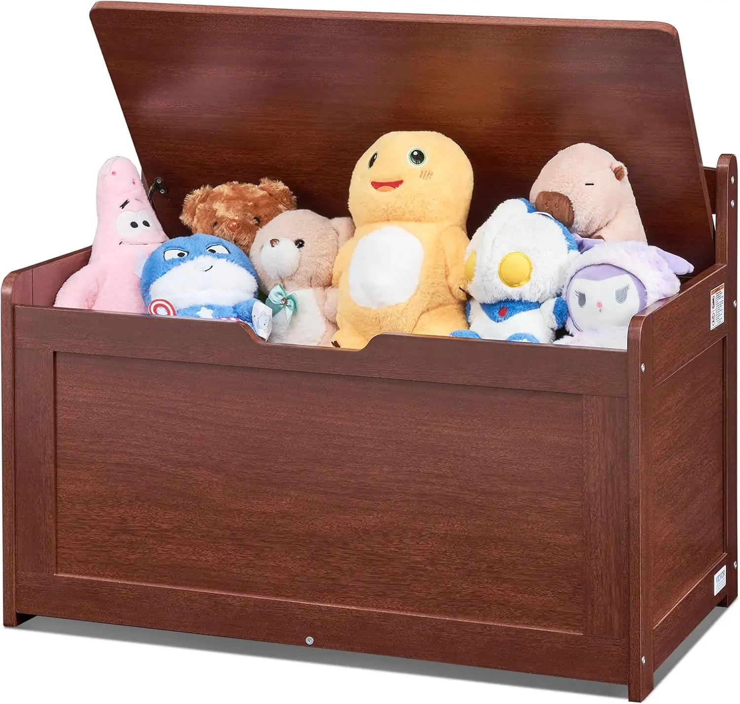 Wooden Toy Chest for Kids,Toddler Toy Storage Box with Flip-Top Lid & Safety Hinge,32.68 x 17.91 x 24.02Large Kids Storage Bench