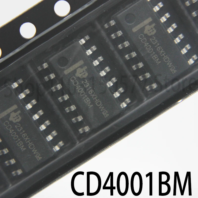 1piece CD4001BM96 SOIC-14 SMD BM logic NOR gate IC chip