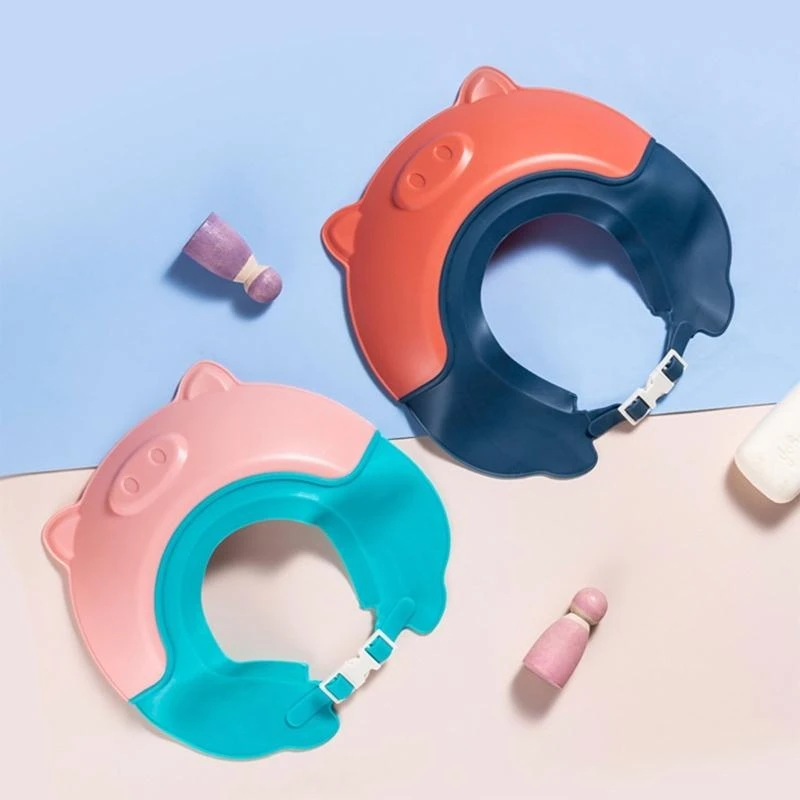 J15U قبعة استحمام الطفل قبعة الاستحمام حمام الطفل لغطاء الرأس قناع مقاوم للماء درع الشعر #2