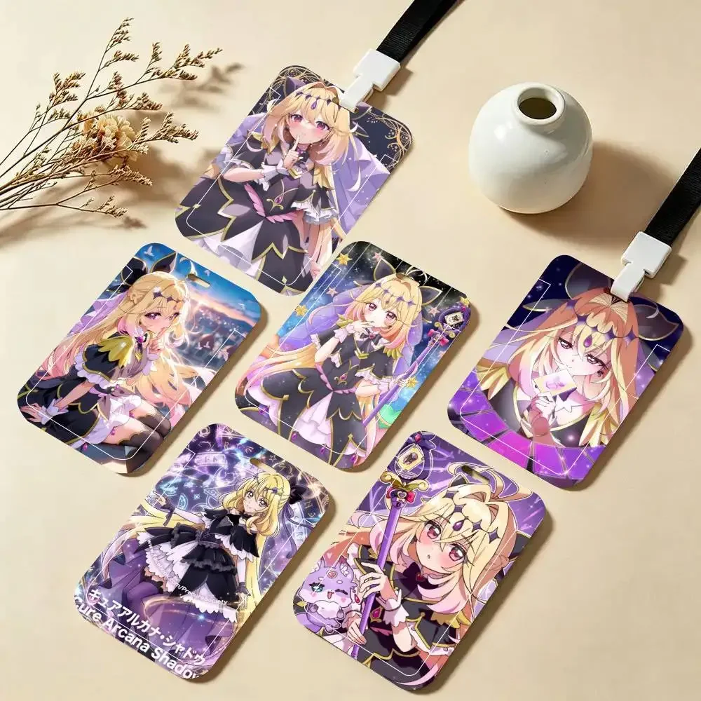 Cure Arcana Shadow Meitantei Precure - Porta Tarjetas de Identificación con Correa para el Cuello, Colgante, Porta Credenciales, Lanyards, Llavero, Credencial de Trabajo