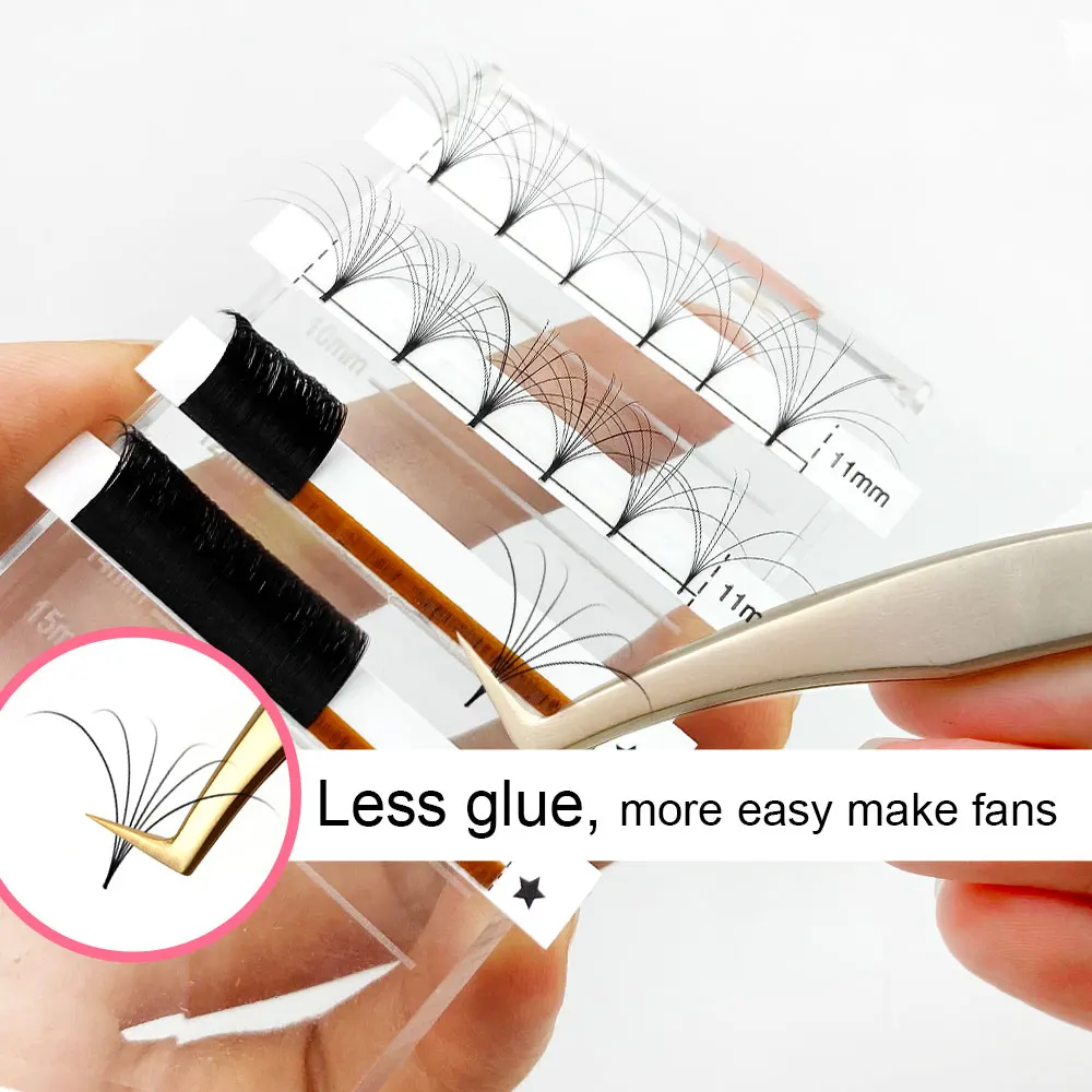 ABONNIE Matte Easy Fans Volume Lashes Extensions Auto Fans Eyelashes Extensions False Eyelashes Blooming Easy Fan Volume Cilios