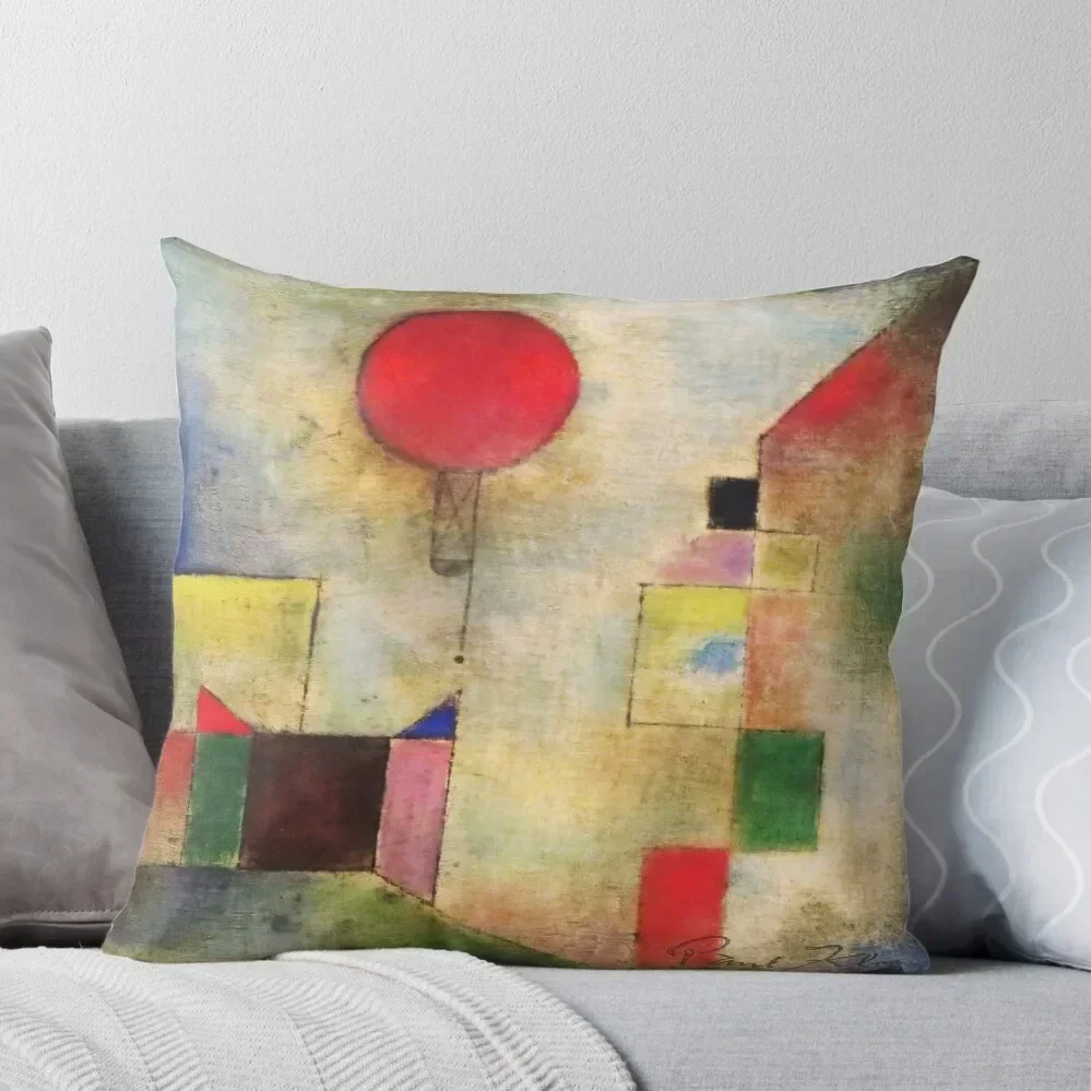 Paul Klee Red Balloon Cubist Art Childlike Art Klee-inspired Throw Pillow Pillows Aesthetic Christmas Covers pillow