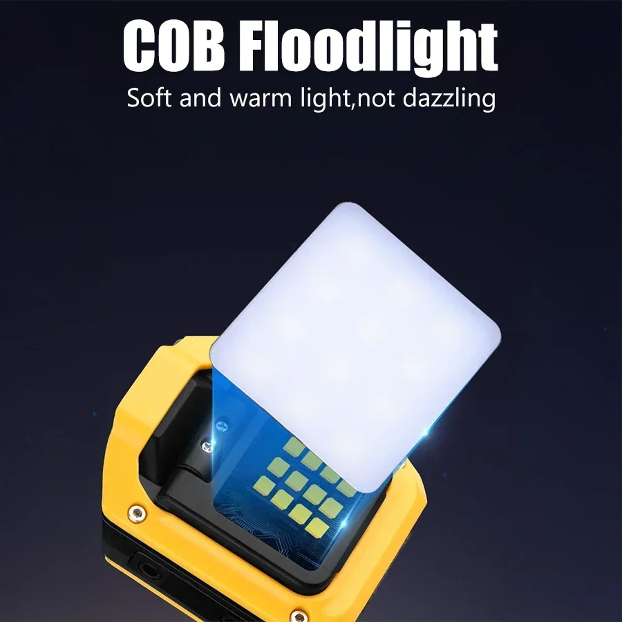 COB-LED-Induktions-Taschenlampe, USB-Aufladung, multifunktionales wasserdichtes Outdoor-Werkzeug für Camping und Erkundung, abnehmbares Design