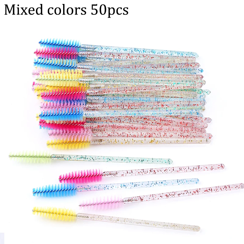 50Pcs Eyelash Brushes Makeup Brush Disposable Mascara Wands Eyebrow Applicator Spoolers For Lashes Cosmetic Extension Tool