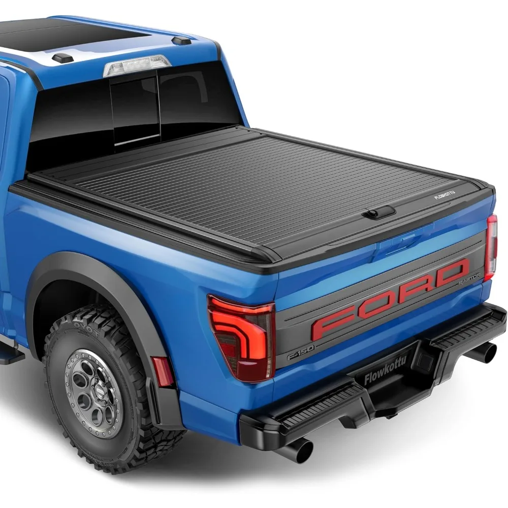

Retractable Hard Tonneau Cover Fits 2015-2025 Ford F-150 Truck Bed (Incl, Lightning/Raptor) (5.5 FT)