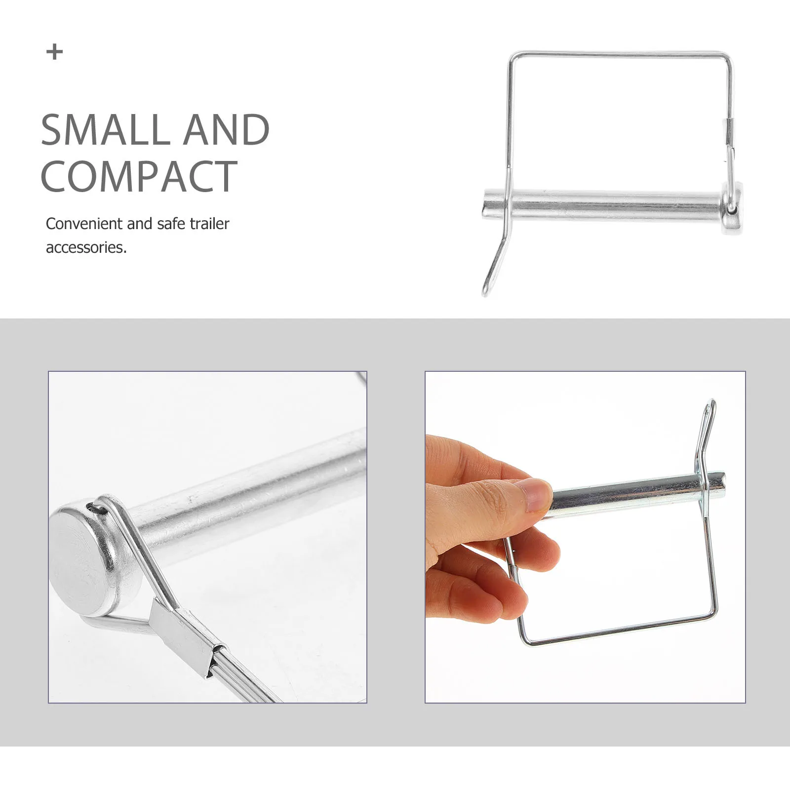 

Wire Lock Pin for Farm Garden Lawn Trailers Heavy Duty Safety Coupler Secure Hitch Connection Shaft Locking Pin