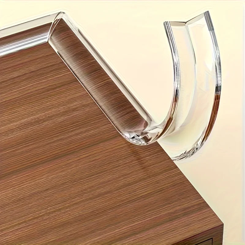 

9.8ft Transparent Silicone Corner Guard - Thick & Soft Edge Protector for Cabinet, Table, Drawer. Easy Install & Kitchen Safety.