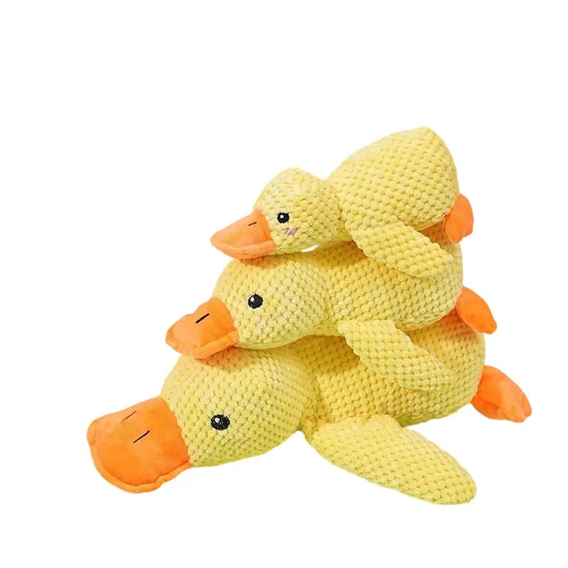 

Dog toy plush sleeping duck resistant to biting teeth and sounding to relieve boredom Small and medium-sized pet sounding toy
