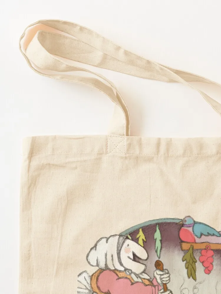 Strega Nona spaghetti Tote Bag Shopping Bag ถุงช้อปปิ้งโลโก้ออกแบบผ้าดิบได้ตามต้องการ